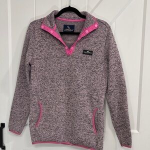 Simply Southern Heather Pink  1/4 Snap Pullover Fleece –‎ Women's Medium